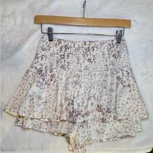 Women’s Floral Skort Size S Smocked Waist Stretchy NWOT – Social Scene